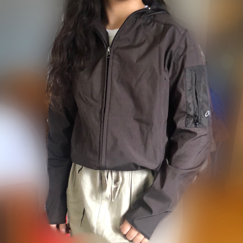 Oakley wind breaker brown jacket motorcycle